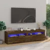 vidaXL TV-Schrank mit LED-Leuchten 2 Stk. Räuchereiche Produktbild-Vorschau 2