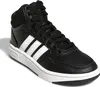 A black and white Adidas Hoops Mid 30 K sneaker is shown from a slight angle against a white background. Produktbild-Vorschau