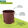 Gartenabfallsack Pop-Up aus Canvas-Stoff, 120 L Produktbild-Vorschau 2