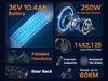 A collage of images and text highlighting the features of an e-bike. Náhľad obrázku produktu