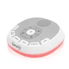 A white and gray baby sound machine with a red light glowing from the bottom, set against a white background. Náhľad obrázku produktu