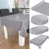 Tischdecke Wachstuch Einfarbig Grau Robust Wasserabweisend Produktbild-Vorschau 6