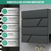 Avalo Briefkasten Edelstahl Anthrazit mit Zeitungsfach und Produktbild-Vorschau 2