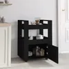 vidaXL Chariot de cuisine noir 60x45x80 cm bois composite Voir les images du produit 3