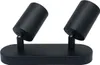 Plafonnier 2 Spots Orientables Alu Noir pour Ampoule GU10 Voir les images du produit 1