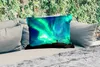 MuchoWow® Outdoor Kissen - Nordlichter - Silhouette - Berg Produktbild-Vorschau 2