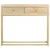 Konsolentisch Golden 90 × 30 × 75 cm Massivholz Mango Produktbild-Vorschau 3