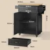 BEALIFE Mobilny wózek kuchenny AK61 45x65x91 cm | Z blatem Podgląd zdjęcia produktu 4