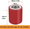 4 Stück Hubwagenrollen Polyurethan 80 x 100 mm, Achse 20 mm Produktbild-Vorschau 3