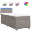 Boxspringbett mit Matratze Taupe 100x200 cm Stoff Produktbild-Vorschau 1