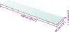A transparent glass shelf with dimensions indicated by purple lines and text. Anteprima dell’immagine prodotto