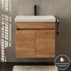 Planetmöbel Waschtischunterschrank 63cm mit Doppeltür Gold Produktbild-Vorschau 3