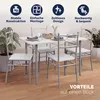 CASARIA® Esstisch mit 4 Stühlen Holz 5-tlg Set Metall Produktbild-Vorschau 9