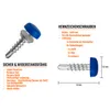 Kennzeichen Schrauben Kappen 4er Set Bohrspitze 5x19mm Produktbild-Vorschau 3