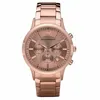 A close-up, front-facing studio shot of a rose gold Emporio Armani watch against a white background. Produktbild-Vorschau