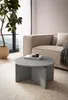 A modern living room scene with a couch, coffee table, and plant. Voir les images du produit