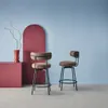 sweeek - Barhocker mit drehbarer Sitzfläche aus Metall und Produktbild-Vorschau 5