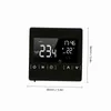 A black digital thermostat with a digital display showing temperature, time, and day of the week. Náhľad obrázku produktu