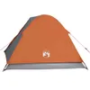 Design Campingzelt 3 Personen Grau & Orange 240x217x120 cm Produktbild-Vorschau 8