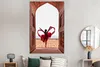 MuchoWow® Poster Taj Mahal - Tanzen - Frau - Rot 120x180 cm Produktbild-Vorschau 4