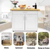 A collage of images showing a kitchen cart in different settings, including a kitchen, a dining room, a wedding reception, and an outdoor party. Produktbild-Vorschau