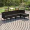 vidaXL 5-tlg. Garten-Lounge-Set mit Auflagen Poly Rattan Produktbild-Vorschau 2