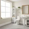 Relaxdays Badezimmerschrank mit Tür, HBT: 167x30x40 cm, 6 Produktbild-Vorschau 3