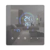 A digital thermostat displayed in a reflection of a modern living room. Podgląd zdjęcia produktu