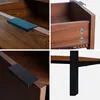 A collage of four close-up images showing details of a wooden sideboard. Anteprima dell’immagine prodotto
