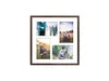 A collage of four family photos arranged in a grid within a dark brown frame. Produktbild-Vorschau