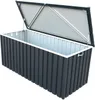 A dark gray metal storage box with its lid open, shown against a white background. Anteprima dell’immagine prodotto