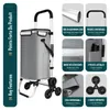 VOUNOT® Aluminium Einkaufstrolley Treppensteiger, Trolly Produktbild-Vorschau 4