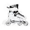 A pair of inline skates with black accents on a white background. Produktbild-Vorschau
