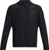 A black Under Armour hooded jacket is shown front and center against a white background. Voir les images du produit