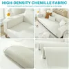 （90*210cm，Beige）Chenille Sofakissenbezug Rutschfester Produktbild-Vorschau 6