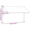 vidaXL Tenda retrattile antracite 350x150 cm in tessuto e Anteprima dell’immagine prodotto 8