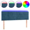 LED Kopfteil Dunkelblau 144x5x78/88 cm Samt Produktbild-Vorschau 1