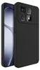 A black smartphone case is shown from a diagonal angle, with the phone partially visible inside. Produktbild-Vorschau