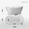 Corciano Freistehende Badewanne Malta 170x80cm Oval Weiß | Produktbild-Vorschau 9