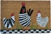 HOME ELEMENTS Rohož z kokosových vláken Slepičky, 40x60 cm Náhled obrázku produktu 1