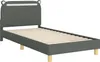 vidaXL Kinderbettgestell mit Kopfteil Dunkelgrau 90 x 200 Produktbild-Vorschau 4