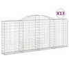 Gabionen mit Hochbogen 13 Stk 300x30x120/140cm Verzinktes Produktbild-Vorschau 1