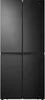 A front view of a black Hisense refrigerator. Produktbild-Vorschau