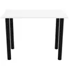 A white table with black legs on a white background. Náhľad obrázku produktu