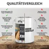 A comparison of two paint cans, one labeled 'BOO FOR WOOD BOAT FOR WOOD' and the other 'ANDERE HERSTELLER', with feature comparisons listed on either side. Produktbild-Vorschau