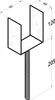 Podstawa słupa ocynkowana wmur. 90x60x325 mm Podgląd zdjęcia produktu 2