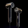 Two black hair dryers are shown against a black background. One is a cutaway showing the internal components. Voir les images du produit