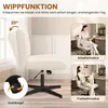 A cream-colored office chair is shown with text and inset images demonstrating its features. Produktbild-Vorschau