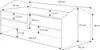 Diagram showing dimensions of a child's bed. Produktbild-Vorschau