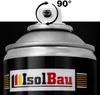 Close-up of the top of a spray can, showing the nozzle and a diagram indicating a 90-degree rotation. Produktbild-Vorschau